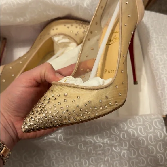 Christian Louboutin | Shoes | Christian Louboutin Gold  display picture 1